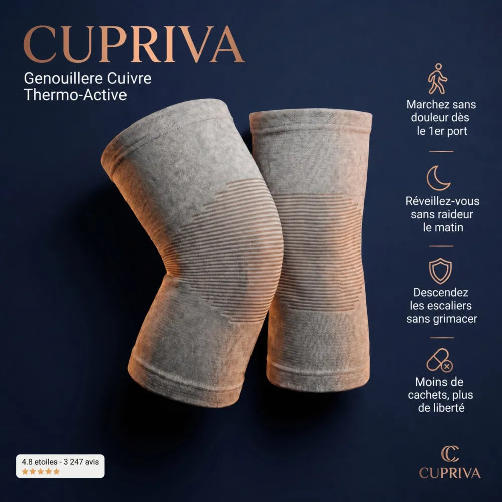 CUPRIVA — Genouillère Cuivre Thermo-Active