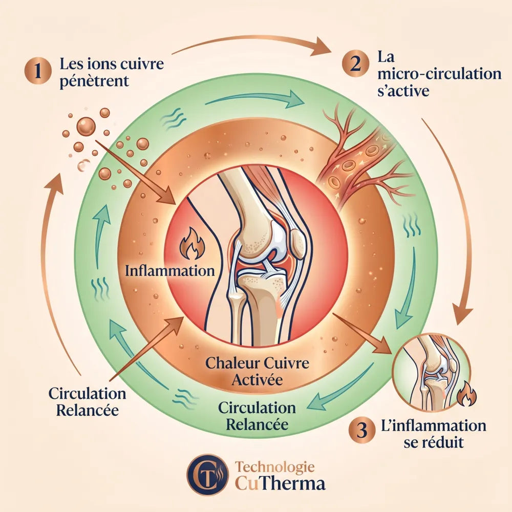 CUPRIVA — Genouillère Cuivre Thermo-Active